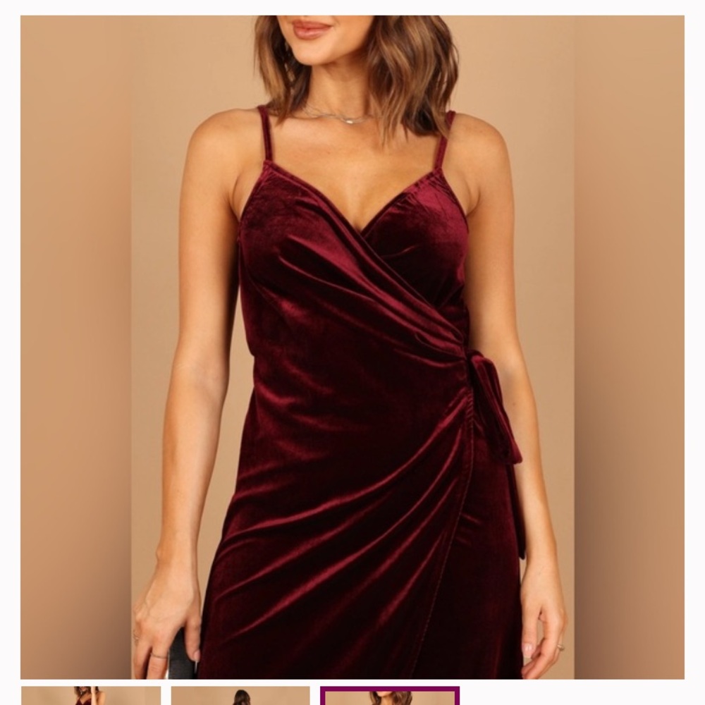 Petal and Pup Velvet Wrap Dress